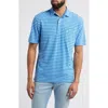 Johnnie-o Matthis Stripe Pocket Polo In Deep Ocean