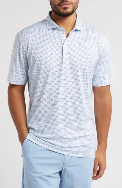 Johnnie-o Maxim Dot Print Prep-formance Golf Polo In Lake