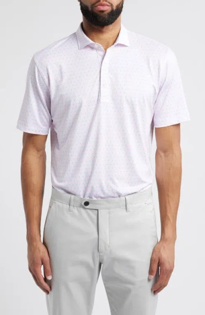 Johnnie-o Maxim Dot Print Prep-formance Golf Polo In Porto Pink