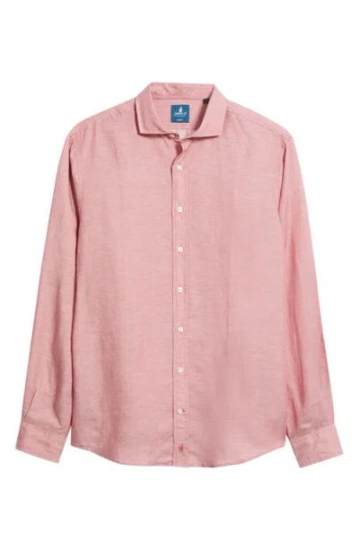 Johnnie-o Mccarthy Solid Linen Blend Button-up Shirt In Pink