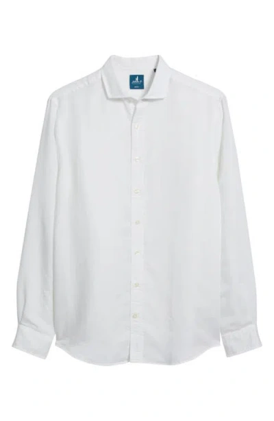 Johnnie-o Mccarthy Solid Linen Blend Button-up Shirt In White