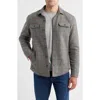 Johnnie-o Mcdowell Insulated Windowpane Check Felted Button-up Shirt Jacket In Gray