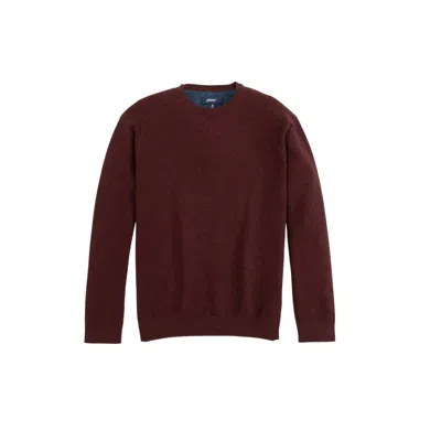 Johnnie-o Medlin Cotton Blend Crewneck Sweater In Cheshire In Red