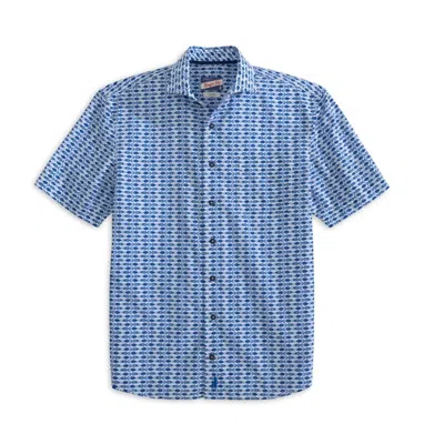 Johnnie-o Men's Arie Short Sleeve Sport Shirt In Blue