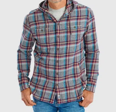 Johnnie-o Men Bruh Hoodie In Gray In Blue