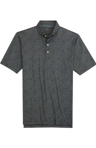 Johnnie-o Men's Carter Polo Shirt In Heather Black In Grey