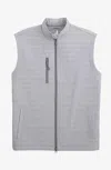 Johnnie-o Crosswind Quilted Performance Vest In Grey