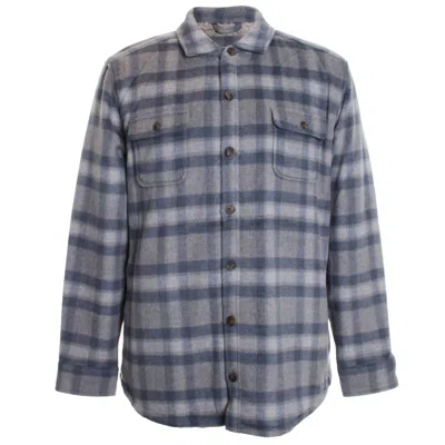 Johnnie-o Men's Hassler Shirt Jacket In Light Grey In Multi