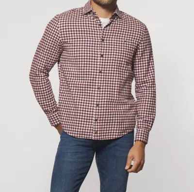 Johnnie-o Men's Hyat Hangin' Out Button Up Shirt In Malibu Red In Brown