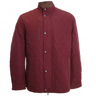 Johnnie-o Men's Juno Long Sleeve Quilted Jacket In Dark Maroon In Burgundy