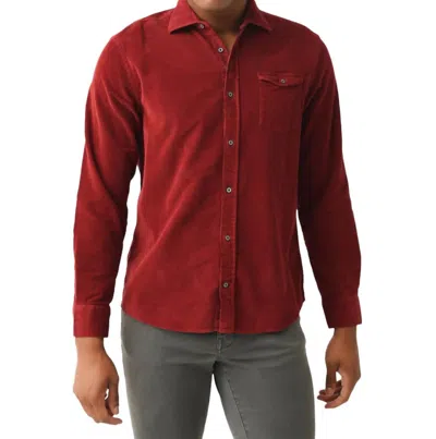 Johnnie-o Men's Kodiak Button Down Shirt In Malibu Red In Multi