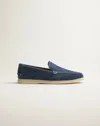 Johnnie-o Men's Malibu Moccasin Shoes In Navy In Blue