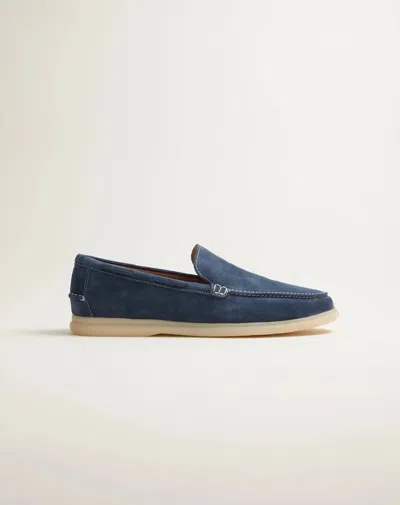 Johnnie-o Men's Malibu Moccasin Shoes In Navy In Blue