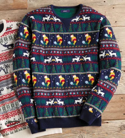 Johnnie-o Men's Merino Crew Sweater In Twilight In Multi