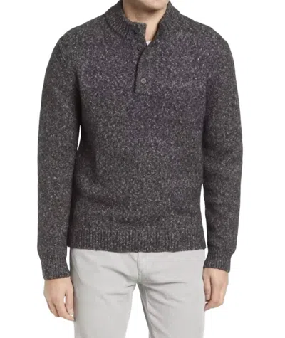 Johnnie-o Men's Rivington Henley Sweater In Charcoal In Grey