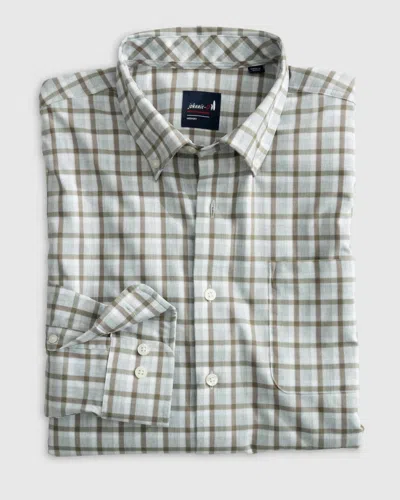 Johnnie-o Men's Roosevelt Performance Button Up Shirt In Light Grey