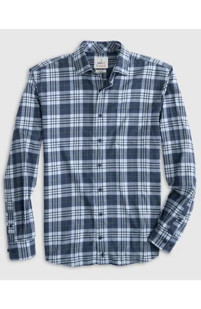 Johnnie-o Men's Tomkins Hangin'-out Button Up Shirt In Wake In Blue
