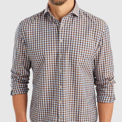 Johnnie-o Men's Wooster Hangin Out Button Down Shirt In Havana In Grey
