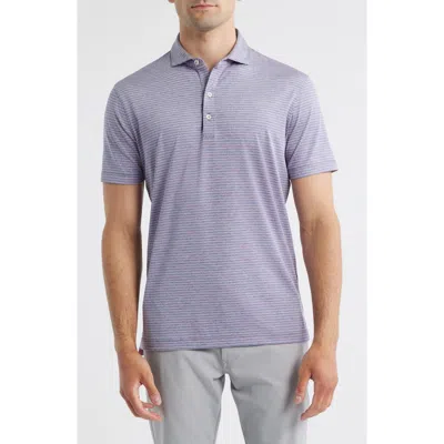 Johnnie-o Michael Stripe Performance Golf Polo In Blue