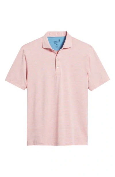 Johnnie-o Michael Stripe Performance Golf Polo In Paloma