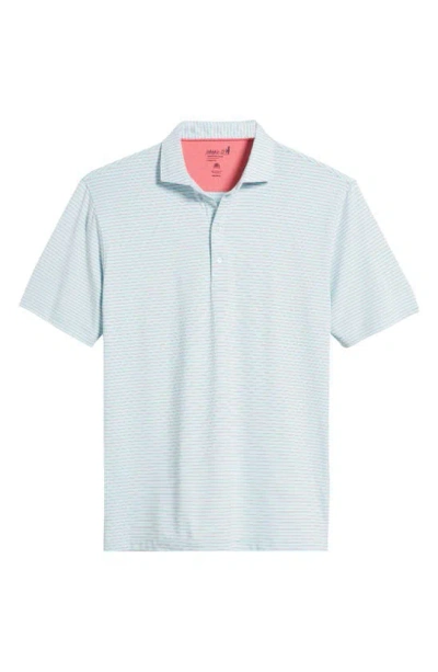 Johnnie-o Michael Stripe Performance Golf Polo In Riviera