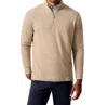 Johnnie-o Sully Quarter Zip Pullover In Brown