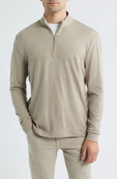 Johnnie-o Mikey Quarter Zip Pullover In Gray