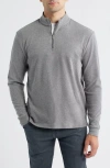 Johnnie-o Mikey Quarter Zip Pullover In Gray