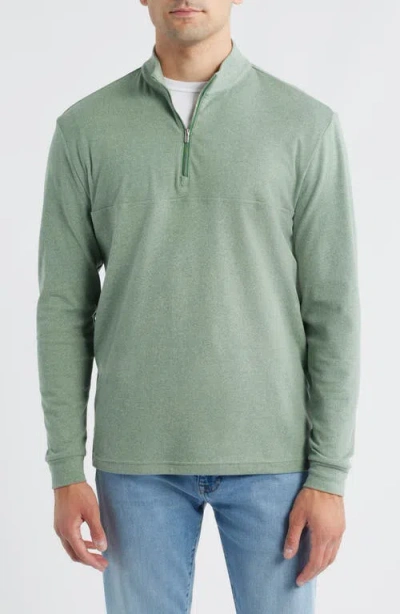 Johnnie-o Mikey Quarter Zip Pullover In Green