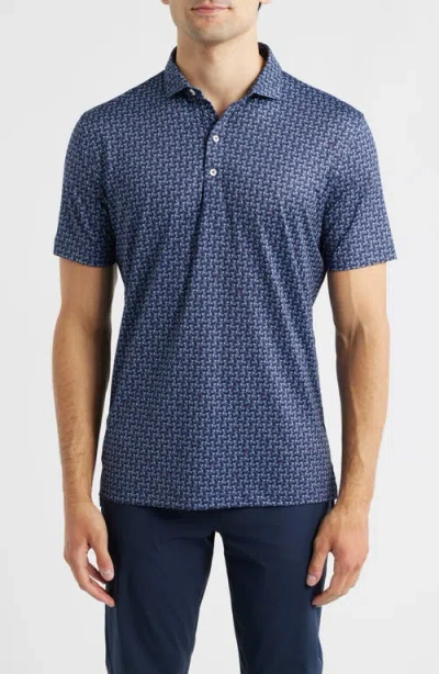 Johnnie-o Minty Cocktail Print Performance Jersey Polo In Multi