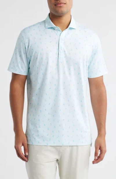 Johnnie-o Monkey Business Prep-formance Golf Polo In Gray