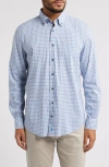 Johnnie-o Morganstern Plaid Tucked Cotton Blend Button-down Shirt In Maliblu