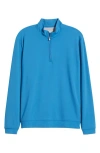 Johnnie-o Motion Performance Quarter Zip In Barrels Blue