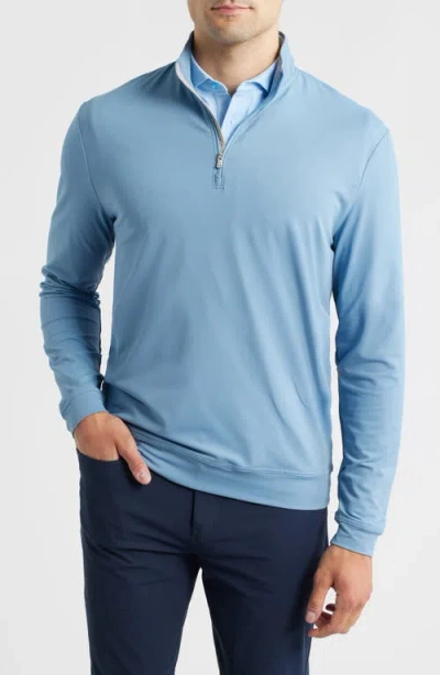 Johnnie-o Motion Performance Quarter Zip In Blue