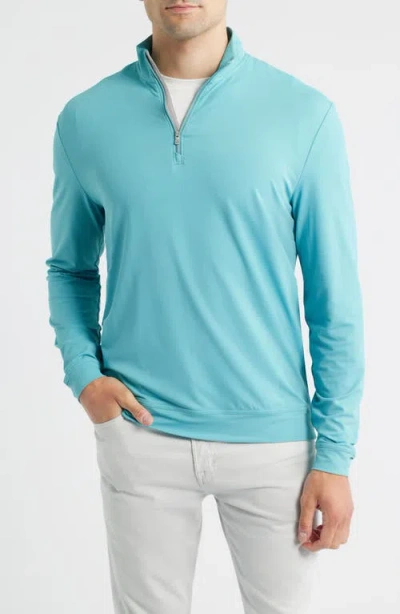 Johnnie-o Motion Performance Quarter Zip In Blue