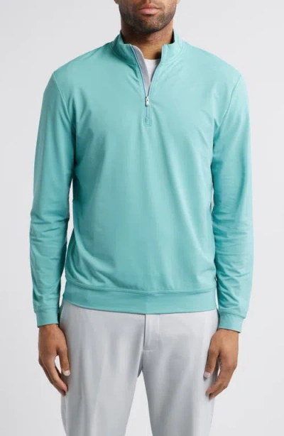 Johnnie-o Motion Performance Quarter Zip In Green Grass