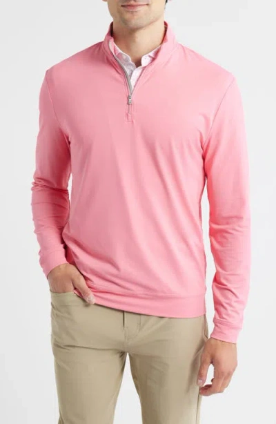 Johnnie-o Motion Performance Quarter Zip In Pink