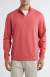 Johnnie-o Motion Performance Quarter Zip In Rouge
