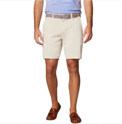 Johnnie-o Nassau Cotton Blend Shorts In Stone In White