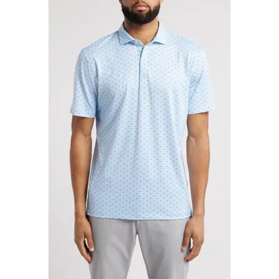Johnnie-o Nc Time Abstract Print Prep-formance Polo In Maliblu