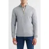 Johnnie-o Niccolo Cashmere Quarter Zip Sweater In Gray