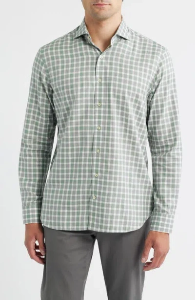 Johnnie-o Peirce Check Cotton Button-up Shirt In Green