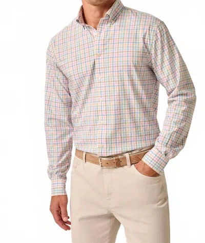 Johnnie-o Performance Button Up Shirt In Kyler Maliblu In Pink