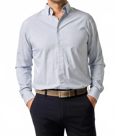 Johnnie-o Performance Button Up Shirt In Navy In Blue