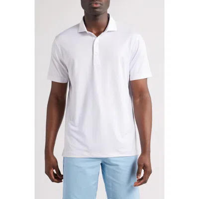 Johnnie-o Pete Geo Print Prep-formance Golf Polo In White