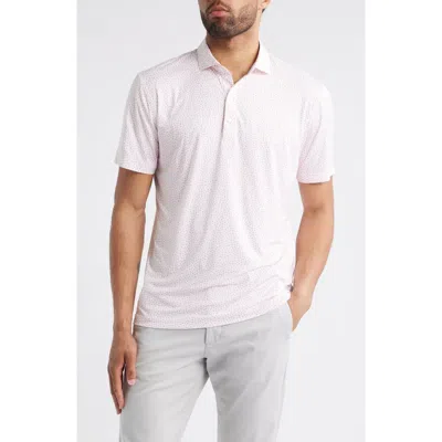 Johnnie-o Plumeria Floral Featherweight Performance Polo In Pink