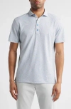 Johnnie-o Poppy Microfloral Print Prep-formance Golf Polo In Thunder