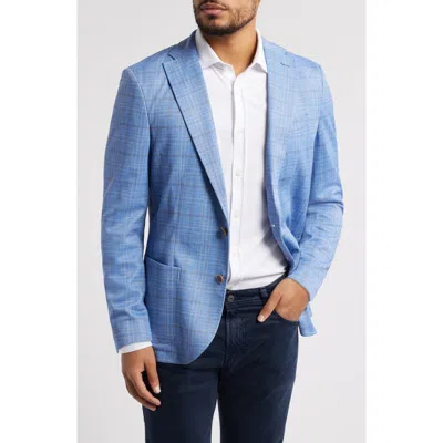 Johnnie-o Ramsay Plaid Stretch Sport Coat In Laguna Blue