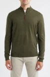 Johnnie-o Raynor Merino Wool Quarter Zip Sweater In Multi