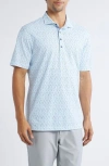 Johnnie-o Razz Dot Print Prep-formance Golf Polo In Blue